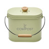 Seau à Compost Ovale 3L avec Filtre - Vert Sauge