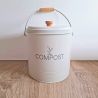 Seau à Compost 3 L avec filtre et seau - Blanc