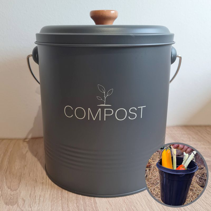 Seau à Compost 4.5 L avec filtre et seau - Anthracite