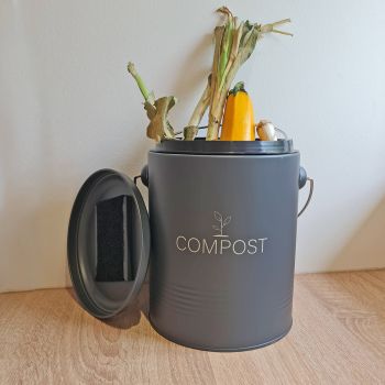 Seau à Compost 3 L avec filtre et seau - Anthracite