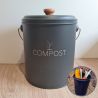 Seau à Compost 3 L avec filtre et seau - Anthracite