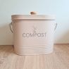 Seau à Compost Ovale 3L avec Filtre - Beige